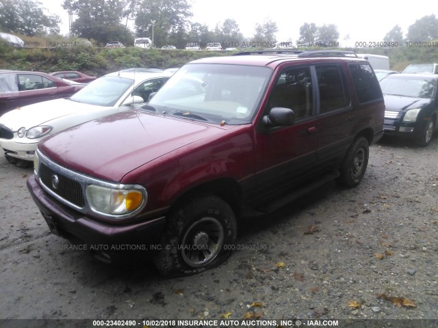 4M2ZU55P3WUJ12303 - 1998 MERCURY MOUNTAINEER  RED photo 2