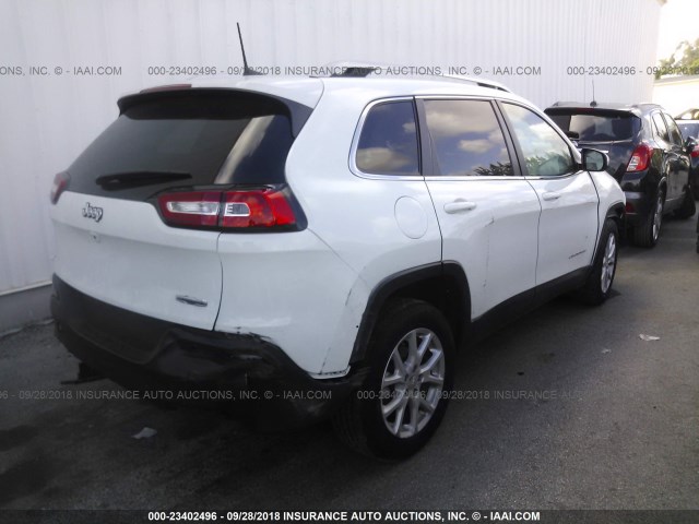 1C4PJLCBXHW539986 - 2017 JEEP CHEROKEE LATITUDE WHITE photo 4