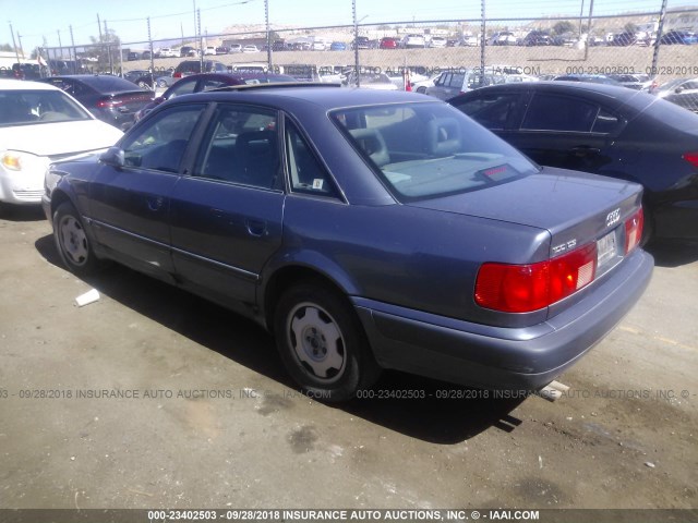 WAUDJ54A9NN034069 - 1992 AUDI 100 CS BLUE photo 3