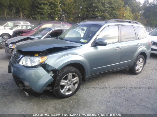 JF2SH6DC7AH773366 - 2010 SUBARU FORESTER 2.5X LIMITED BLUE photo 2