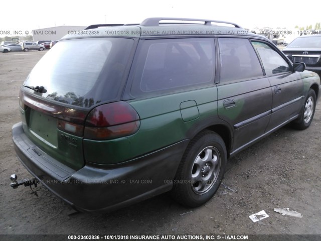 4S3BG6856T7375264 - 1996 SUBARU LEGACY OUTBACK GREEN photo 4