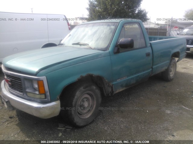 1GTEC14Z1RZ539831 - 1994 GMC SIERRA C1500 GREEN photo 2