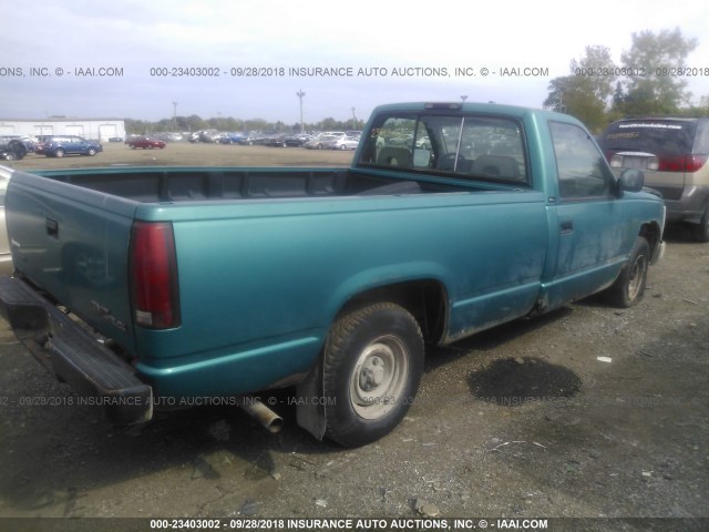 1GTEC14Z1RZ539831 - 1994 GMC SIERRA C1500 GREEN photo 4