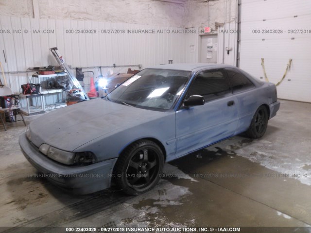 JH4DA9345NS003844 - 1992 ACURA INTEGRA RS GRAY photo 2