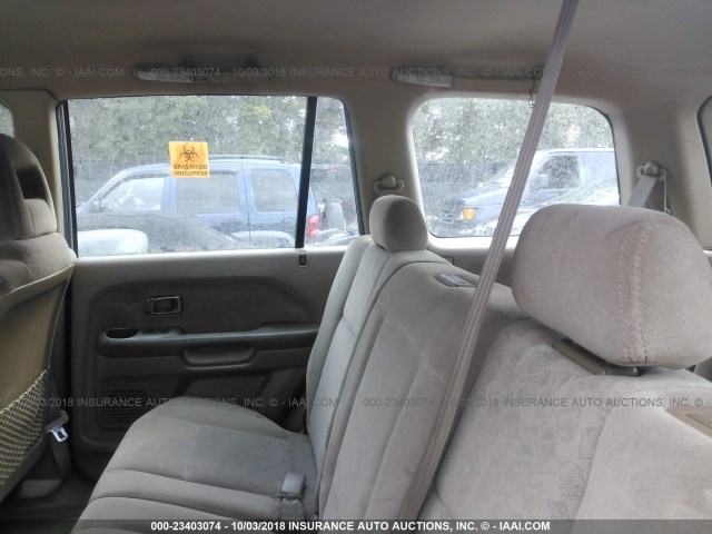 2HKYF18173H526380 - 2003 HONDA PILOT LX BROWN photo 8