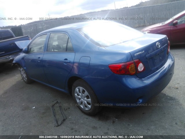 1NXBU40E29Z010028 - 2009 TOYOTA COROLLA S/LE/XLE BLUE photo 3