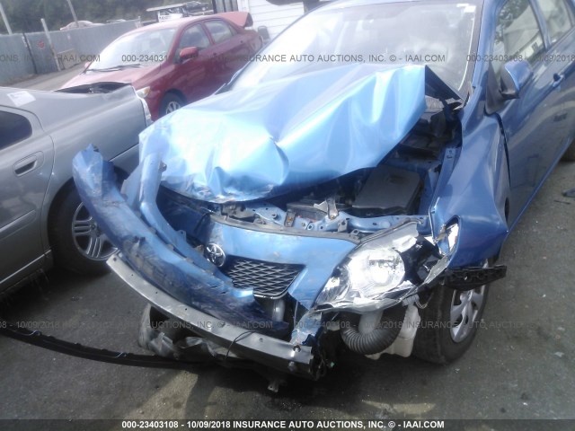 1NXBU40E29Z010028 - 2009 TOYOTA COROLLA S/LE/XLE BLUE photo 6