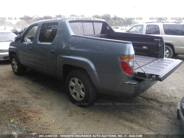 2HJYK16487H519408 - 2007 HONDA RIDGELINE RTS GREEN photo 3