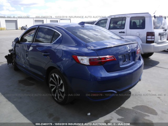 19UDE2F84GA014341 - 2016 ACURA ILX PREMIUM STYLE/TECH STYLE BLUE photo 3