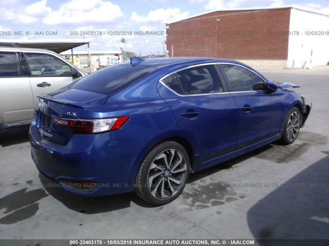 19UDE2F84GA014341 - 2016 ACURA ILX PREMIUM STYLE/TECH STYLE BLUE photo 4