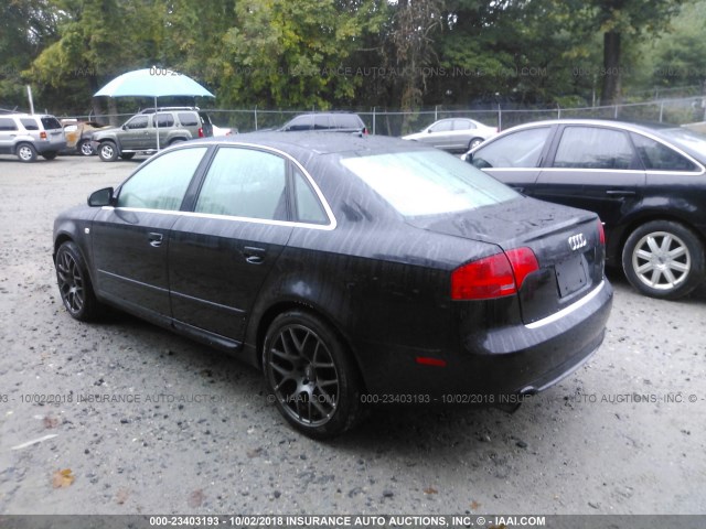 WAUDH78E88A020082 - 2008 AUDI A4 3.2 QUATTRO BLACK photo 3