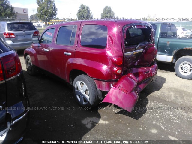 3GNDA13D67S626875 - 2007 CHEVROLET HHR LS RED photo 3
