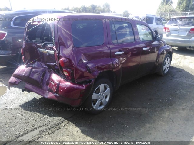 3GNDA13D67S626875 - 2007 CHEVROLET HHR LS RED photo 4