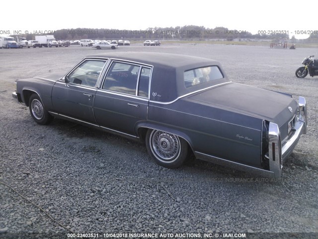 1G6DW69Y7G9746594 - 1986 CADILLAC FLEETWOOD BROUGHAM BLUE photo 3