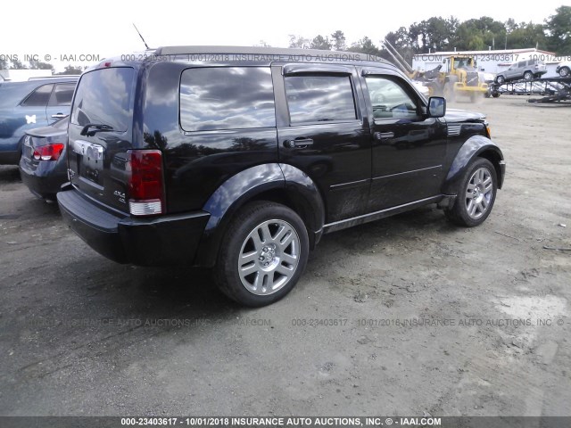 1D8GU58657W669382 - 2007 DODGE NITRO R/T BLACK photo 4