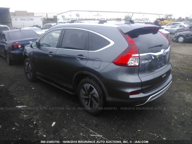 5J6RM3H98FL020787 - 2015 HONDA CR-V TOURING BLACK photo 3