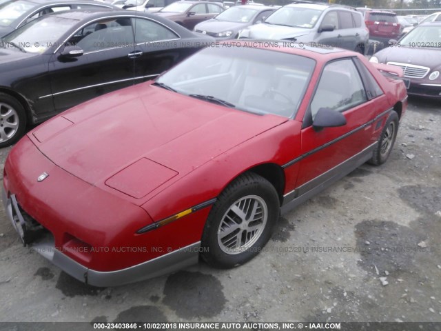 1G2PG3793FP266536 - 1985 PONTIAC FIERO GT RED photo 2