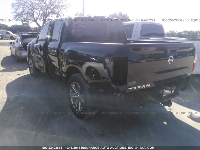 1N6AA1E62HN550915 - 2017 NISSAN TITAN SV/SL/PLATINUM RESERVE BLACK photo 3