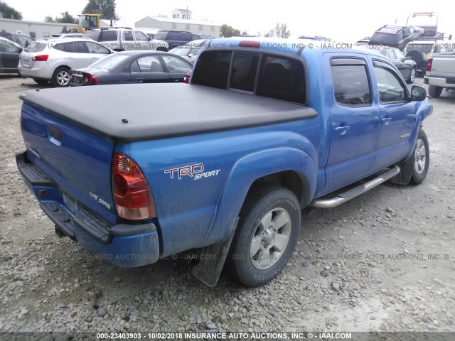 5TELU42N86Z268840 - 2006 TOYOTA TACOMA DOUBLE CAB 蓝色 照片 4