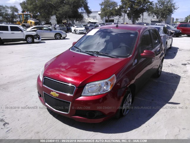 KL1TD6DE3BB138088 - 2011 CHEVROLET AVEO RED photo 2