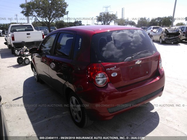 KL1TD6DE3BB138088 - 2011 CHEVROLET AVEO RED photo 3