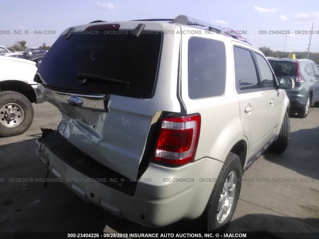 1FMCU04128KC16478 - 2008 FORD ESCAPE LIMITED TAN photo 4