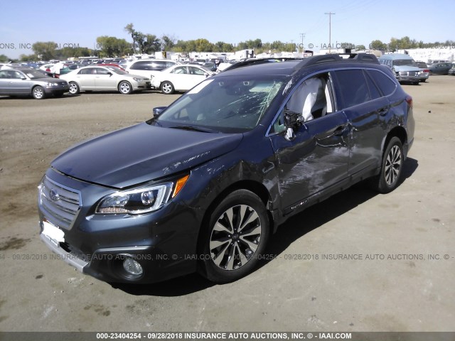 4S4BSANCXG3315257 - 2016 SUBARU OUTBACK 2.5I LIMITED Dark Blue photo 2