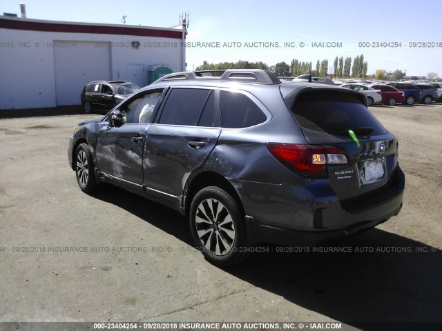 4S4BSANCXG3315257 - 2016 SUBARU OUTBACK 2.5I LIMITED Dark Blue photo 3