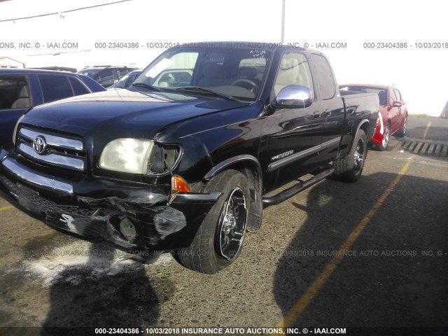 5TBRN34124S444392 - 2004 TOYOTA TUNDRA ACCESS CAB SR5 BLACK photo 2