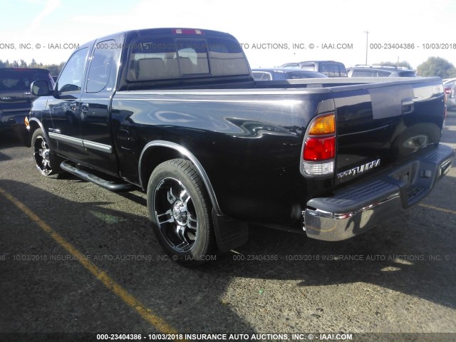 5TBRN34124S444392 - 2004 TOYOTA TUNDRA ACCESS CAB SR5 BLACK photo 3