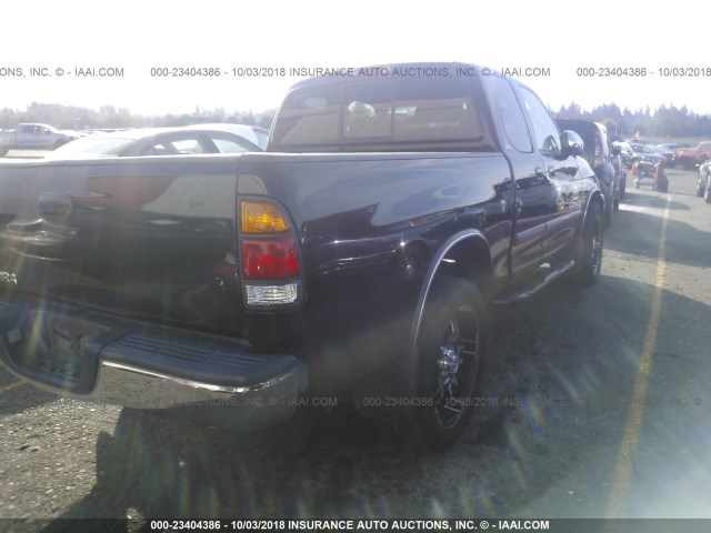 5TBRN34124S444392 - 2004 TOYOTA TUNDRA ACCESS CAB SR5 BLACK photo 4