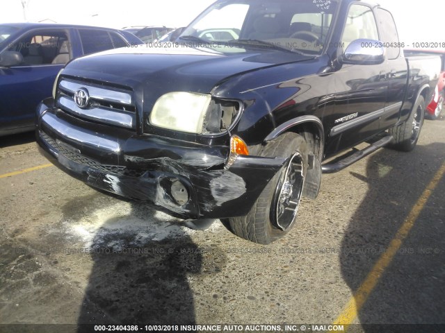 5TBRN34124S444392 - 2004 TOYOTA TUNDRA ACCESS CAB SR5 BLACK photo 6