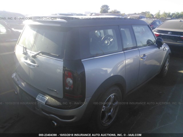 WMWMM33529TP74046 - 2009 MINI COOPER S CLUBMAN SILVER photo 4