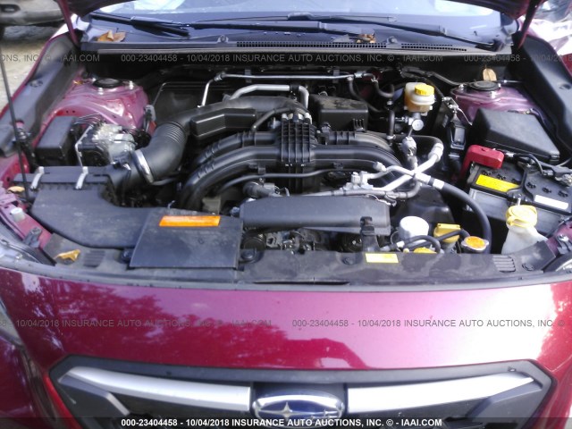 JF2GTADC8JH229398 - 2018 SUBARU CROSSTREK PREMIUM Կարմիր լուսանկար 10