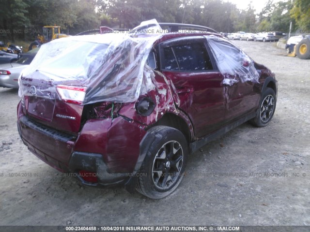 JF2GTADC8JH229398 - 2018 SUBARU CROSSTREK PREMIUM Կարմիր լուսանկար 4