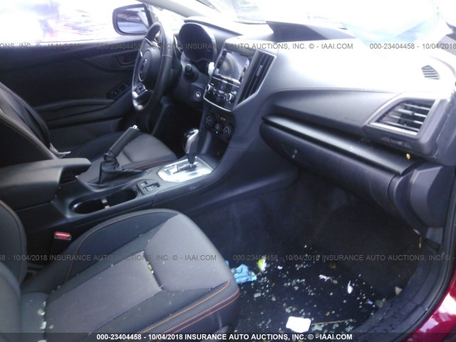 JF2GTADC8JH229398 - 2018 SUBARU CROSSTREK PREMIUM Կարմիր լուսանկար 5