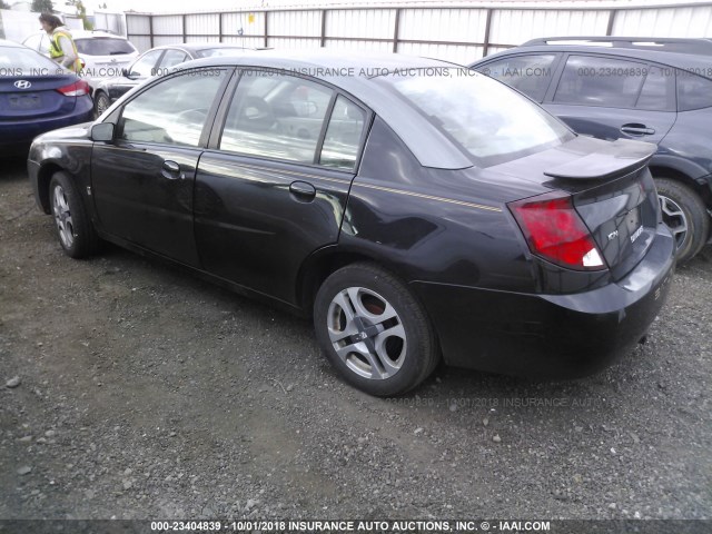 1G8AL52F13Z126596 - 2003 SATURN ION LEVEL 3 BLACK photo 3