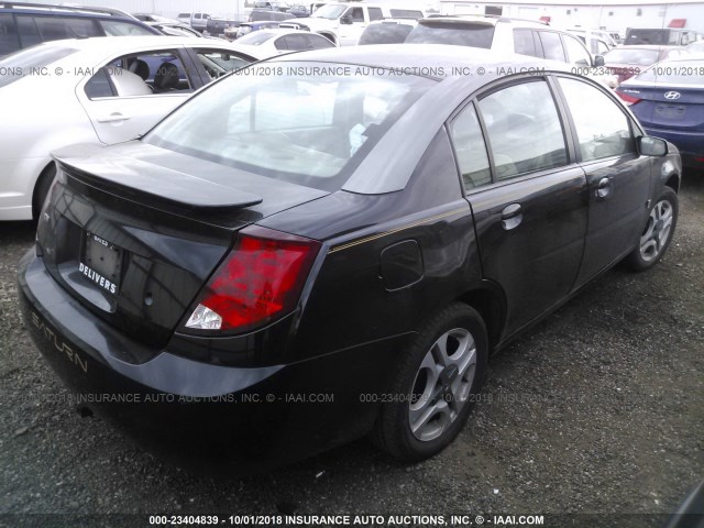 1G8AL52F13Z126596 - 2003 SATURN ION LEVEL 3 BLACK photo 4
