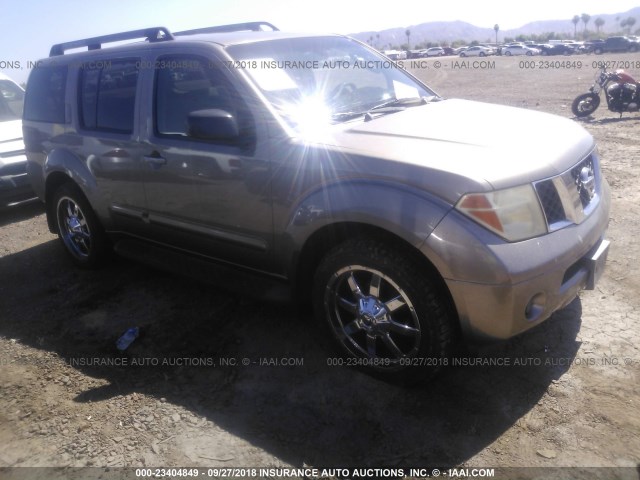 5N1AR18U16C648585 - 2006 NISSAN PATHFINDER LE/SE/XE BEIGE photo 1