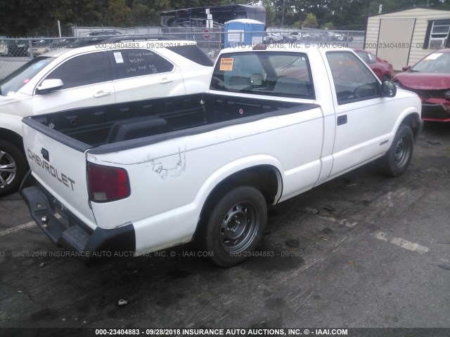 1GCCS144XTK127390 - 1996 CHEVROLET S TRUCK S10 WHITE photo 4