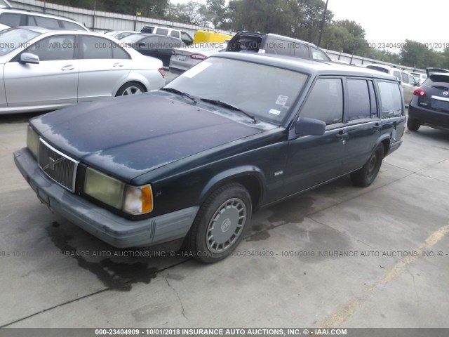 YV1FW8832N2356140 - 1992 VOLVO 740 GREEN photo 2