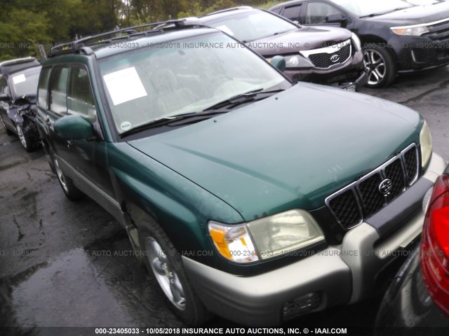 JF1SF65541G749798 - 2001 SUBARU FORESTER S GREEN photo 1