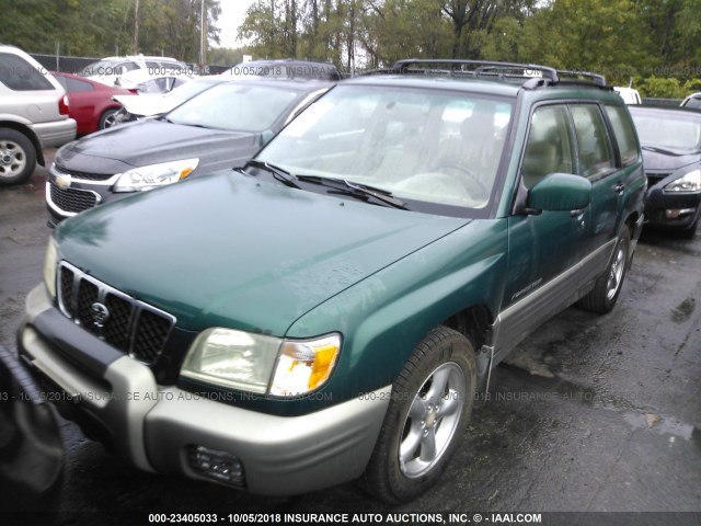 JF1SF65541G749798 - 2001 SUBARU FORESTER S GREEN photo 2