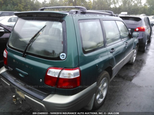 JF1SF65541G749798 - 2001 SUBARU FORESTER S GREEN photo 4