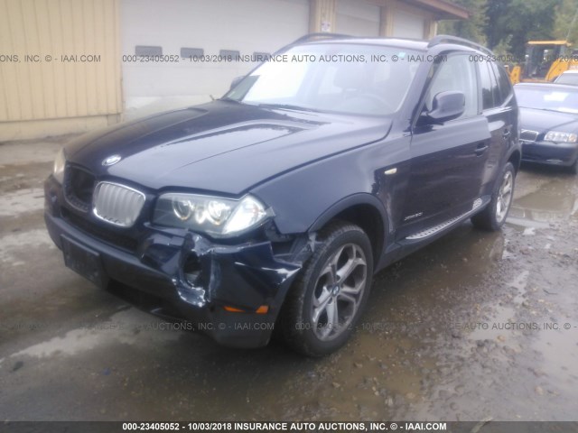 WBXPC9C48AWJ32613 - 2010 BMW X3 XDRIVE30I BLUE photo 6
