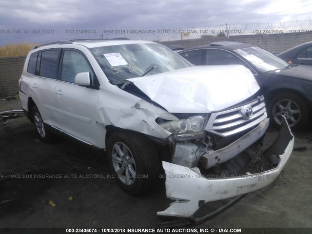 5TDBK3EH2BS073857 - 2011 TOYOTA HIGHLANDER SE WHITE photo 1