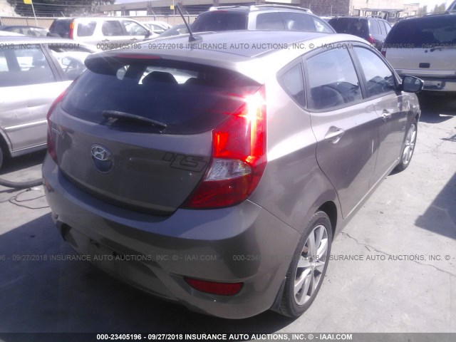 KMHCU5AE3DU132012 - 2013 HYUNDAI ACCENT GLS/SE Champagne photo 4