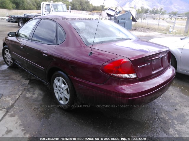 1FAFP53U56A244897 - 2006 FORD TAURUS SE RED photo 3