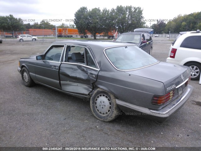 WDBCA39E0LA507603 - 1990 MERCEDES-BENZ 560 SEL GRAY photo 3