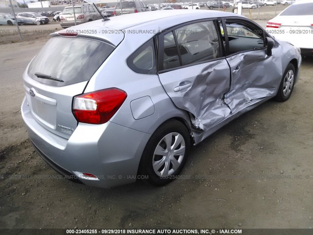 JF1GPAA69G8246131 - 2016 SUBARU IMPREZA SILVER photo 4